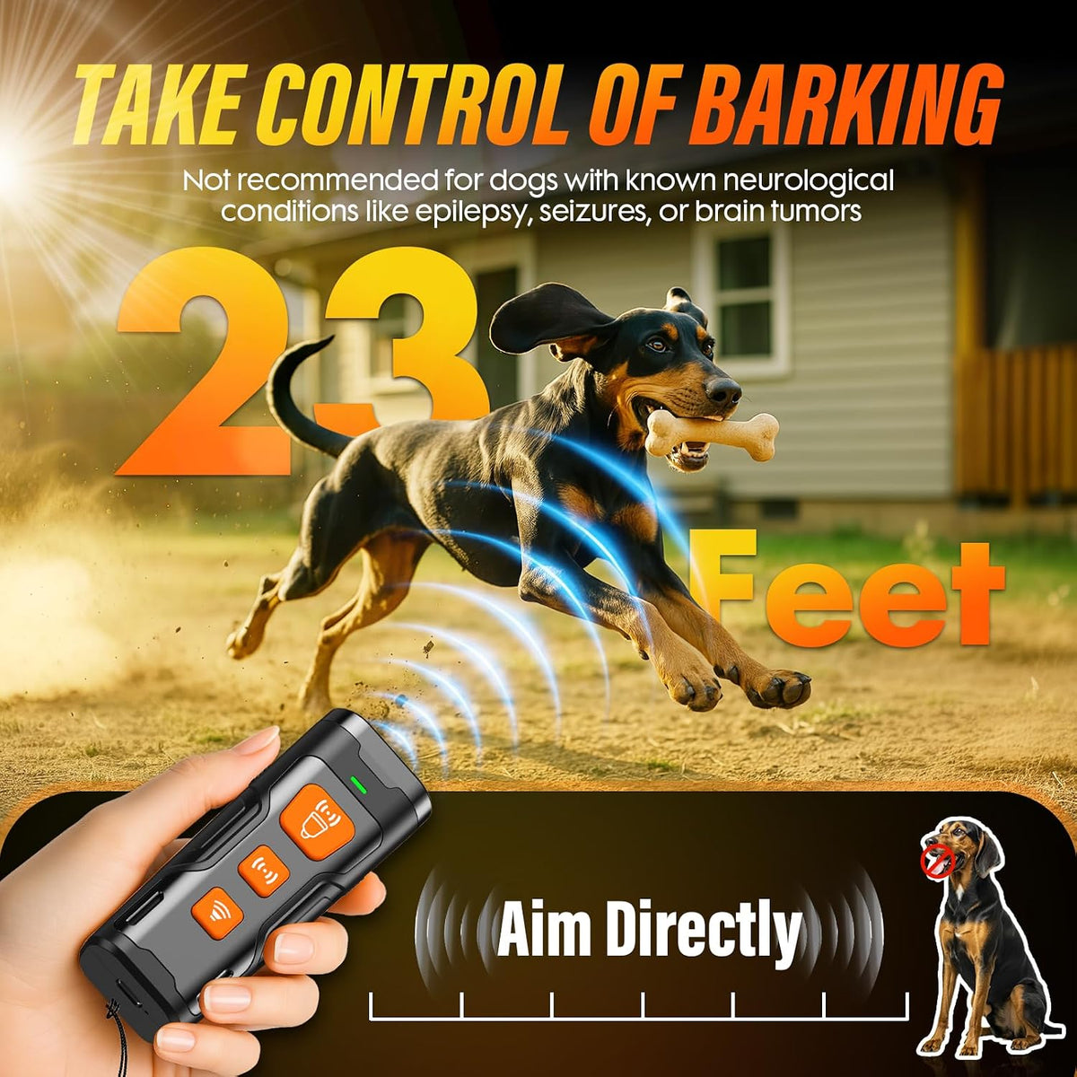 Dog Bark Deterrent Device, 3X Ultrasonic Anti Barking Devices – Essentials for Dogs - Black - image 4