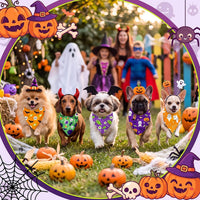 50 Pcs Halloween Dog Bandanas Bulk - 19.7 x 13.8 x 13.8 Inch / Halloween / 100 - image 4