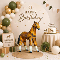 Jet Creations 37" Inflatable Standing Cow - Horse: Golden Brown With Black Tail - image 4