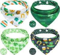 PAWCHIE Dog Bandanas Small Reversible Styles Pet Triangle Scarf Bibs - St. Patrick's Day Style / Small
