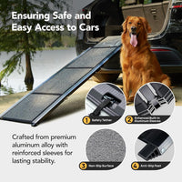 Dog Ramp for Cars, 71" L × 17.2" W, Extra-Long Foldable – Essentials for Dogs - 71" L x 17.2" W with Dog Pattern Upgraded - image 4