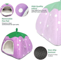 Guinea Pig Hideout Bed Rabbit House Cave Accessories Cozy Hide-Out for Bunny Hedgehog Ferret Chinchilla&Other Small Animals