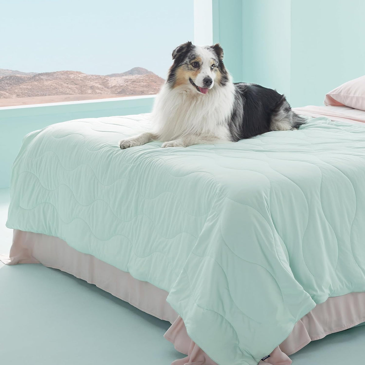 Bedsure ArcticMax Q-MAX>0.5 Premium Cooling Blanket for Medium - Turquoise Green / Twin(60x80")