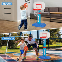 Kids Basketball Hoop, Adjustable Toddler Basketball Hoop Set for Ages 1-3 – Fun for Kids & Family - Blue - image 3