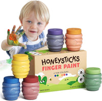 Honeysticks Non Toxic Finger Paint, Washable from Skin