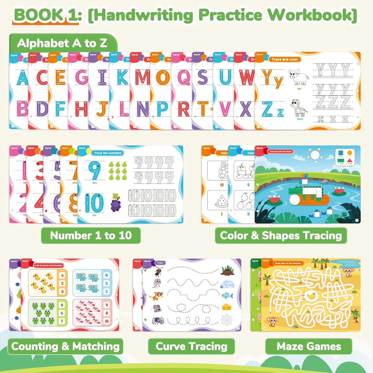 JoyCat seek and find activity book with dry erase markers, cloth and storage bag - view 15