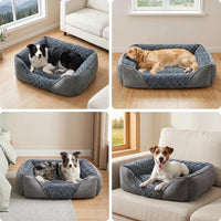 Rectangle Washable Orthopedic Dog Bed for Small - XL(35"x 25"x 9") / Grey - image 4