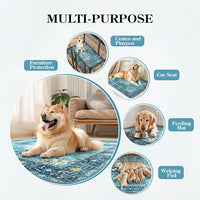 HAOCOO Washable Pee Pads for Dogs, (2 Pack) 3Ft x 4Ft Non-Slip Reusable Puppy Training Pads with Waterproof, Blue Super Absorbent Leak-Proof Whelping Pads Litter Mat for Pet Housebreaking