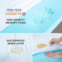 Orthopedic Memory Foam Bed for Large Dogs, Waterproof Cooling Pet Mats for Crate with Removable Washable Cover,Ideal for Arthritic Dogs, L(35inch,65Lbs)