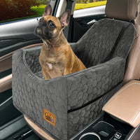 Dog Car Seat for Small/Medium Dogs, Memory Foam Dog Booster Seat - Gray / Medium