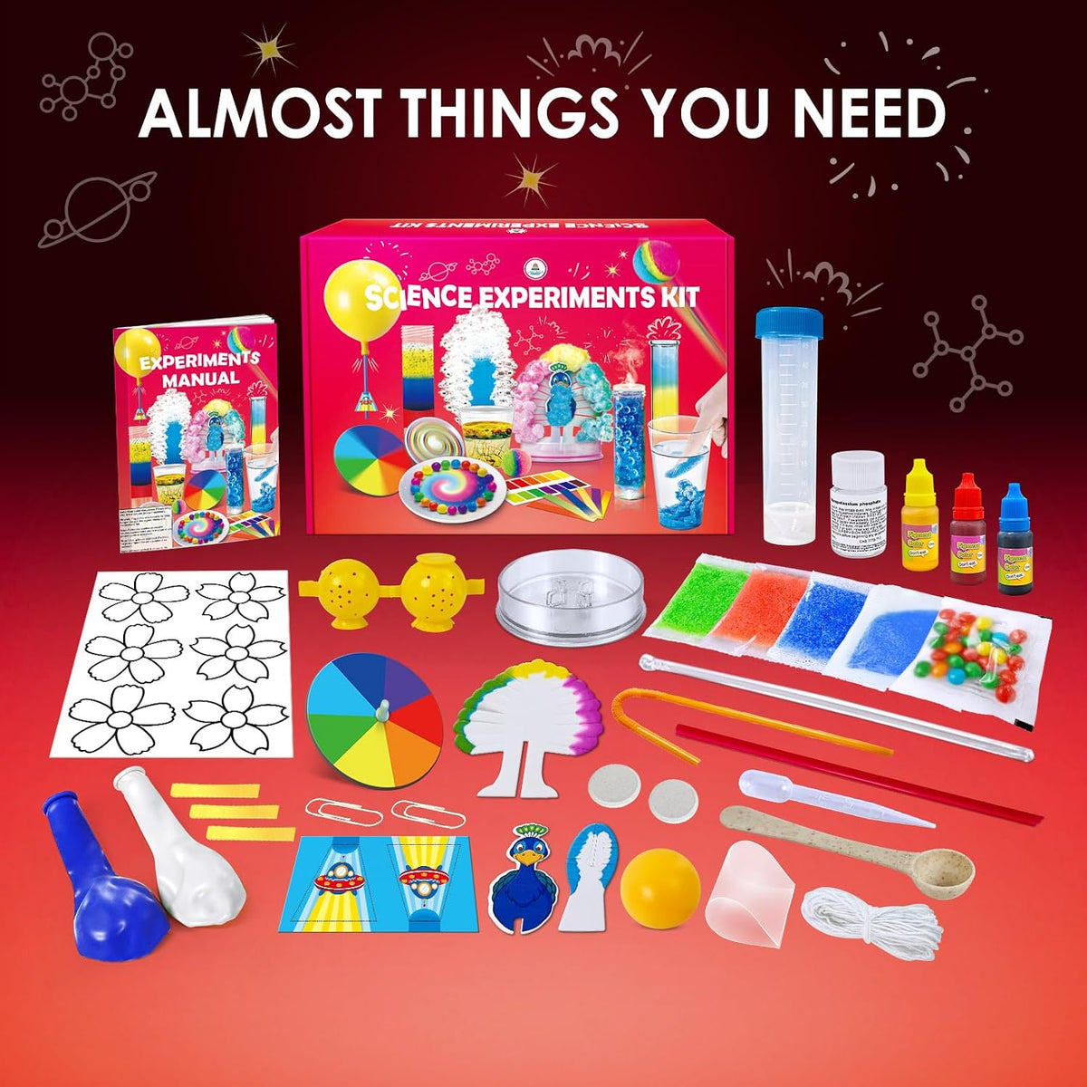 UNGLINGA 40+ Experiments Science Kit for Kids Chemistry Set STEM Toy – Fun for Kids & Family - 40+ experiments kit - image 4