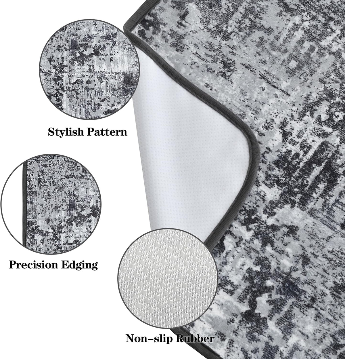 Washable Pee Pads for Dogs, Reusable Puppy Pads 36"x 41" 2 Pack – Essentials for Dogs - Tie Dye Black / 18"*24"(Pack of 2) - image 3