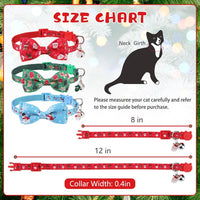 Halloween Cat Collar Breakaway with Bowtie and Bells - Xmas Color - image 2