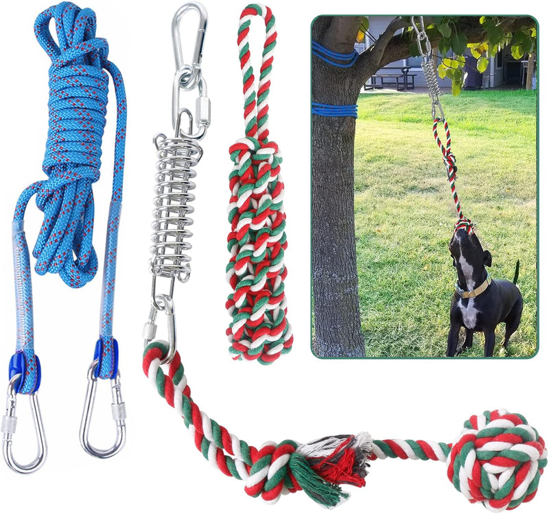 HOPET Dog Outdoor Bungee Hanging Toy - 1-Blue