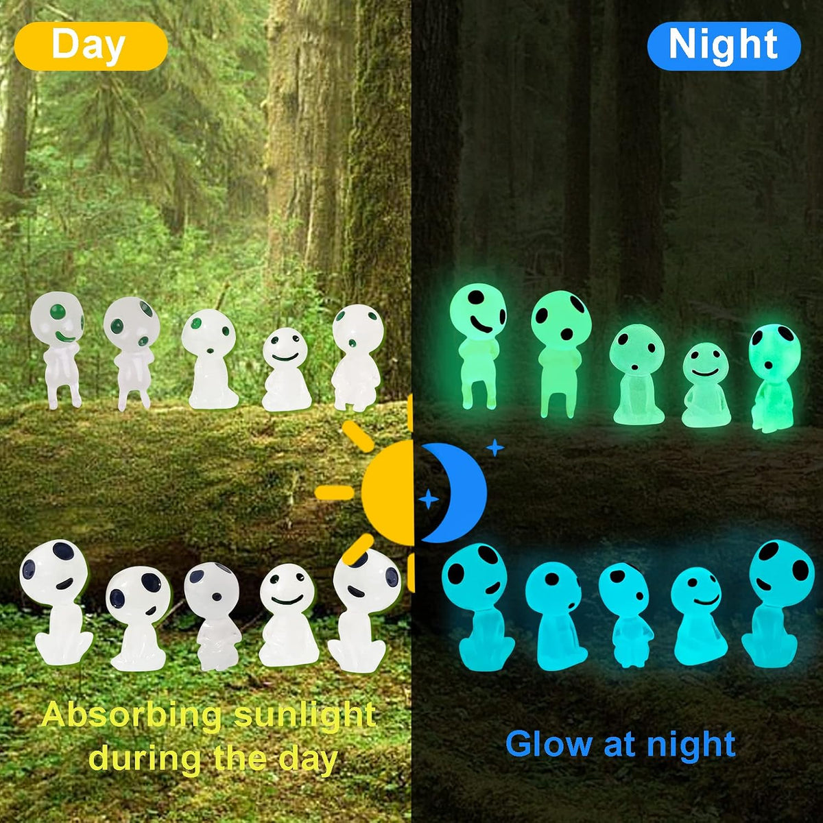 CCINEE 20Pcs Glow in Dark Tree Elves Fairy Luminous Ghost Micro - Regular - image 3