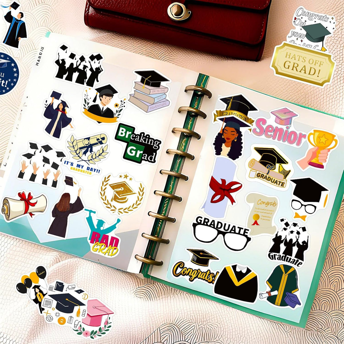 100PCS Vintage Christmas Stickers - Graduation Stickers - image 3