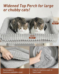 22.8" Cat Tree for Large Cat - Light Gray - image 2