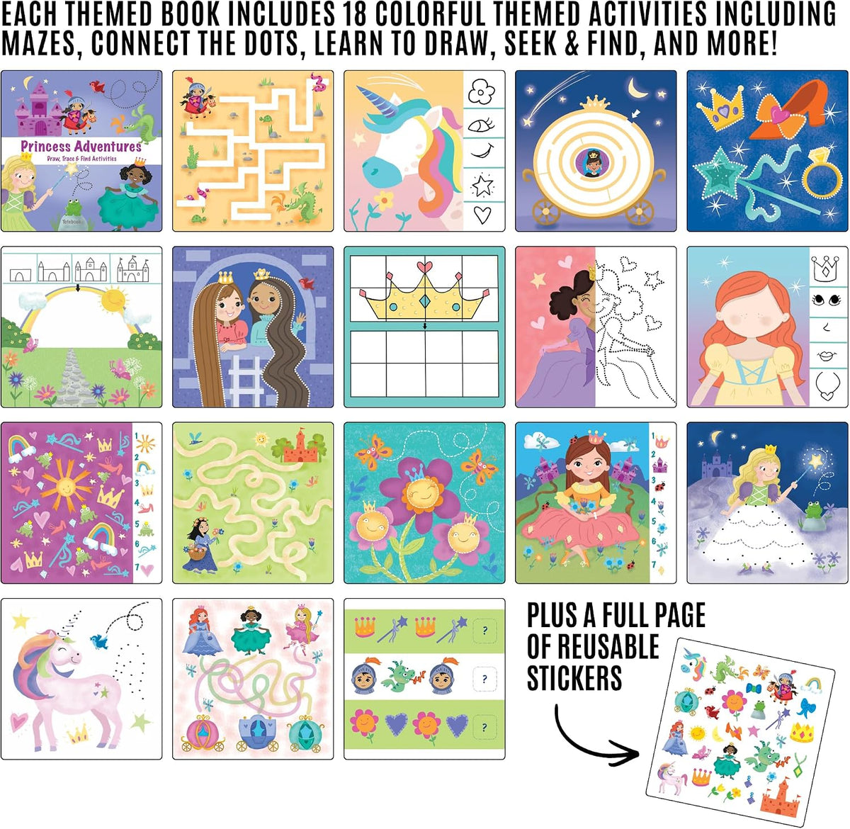 Totebook kids travel activity kit with tethered dry erase markers and ocean theme activity book - view 16