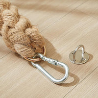 SHENGOCASE 1.9" x 8.9Ft Cat Climbing Jute Rope for Ceiling with Hook, Wall Mounted Furniture for Indoor and Outdoor Cats, Cimbing Pole (8.9 Feet)