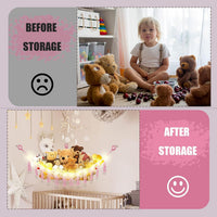 CERETIA Stuffed Animal Hammock Large Corner Plushie Net Storage - Pink / Large-(Package of 2) - image 4