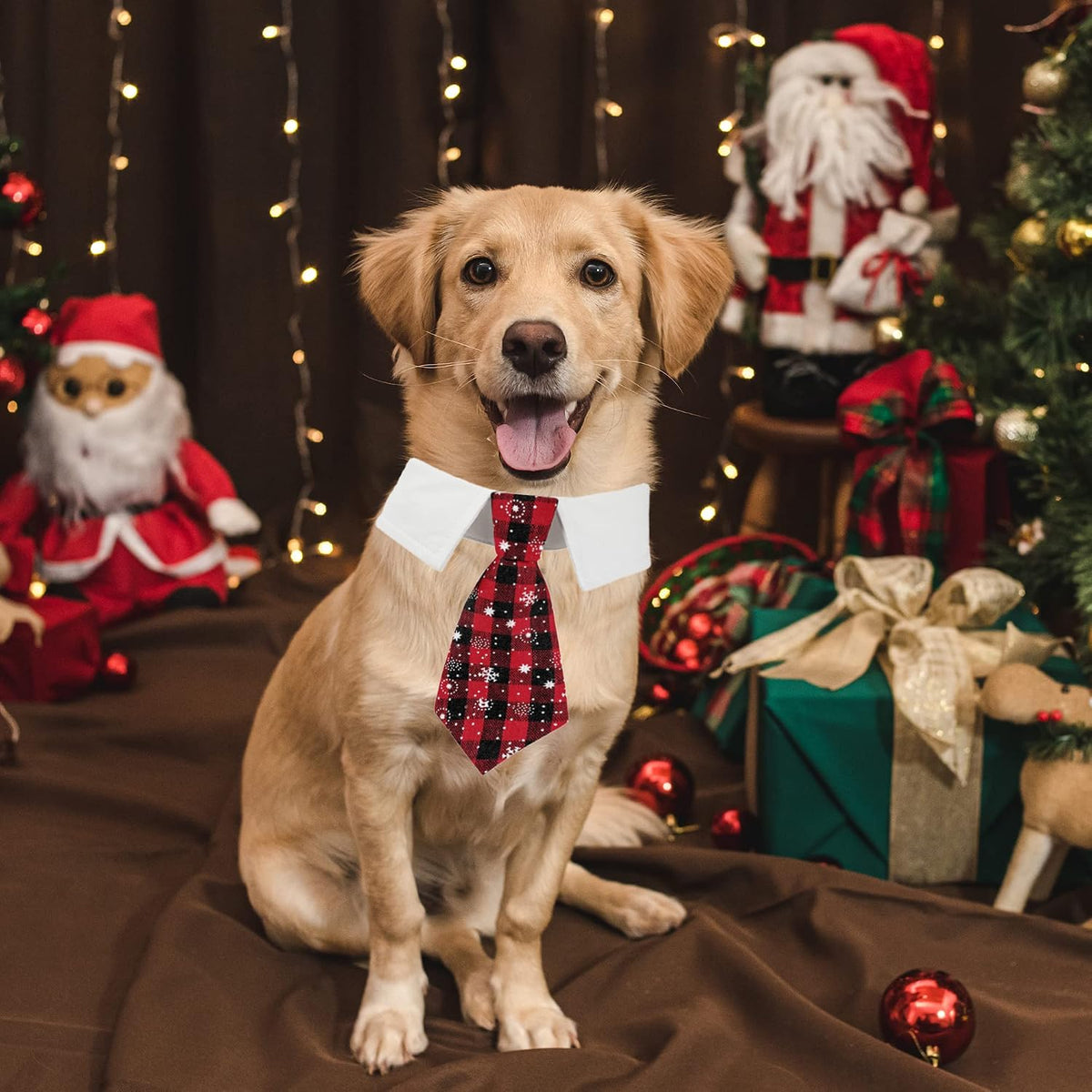 ADOGGYGO Fall Dog Neck Tie - Large / Red & Black - image 2