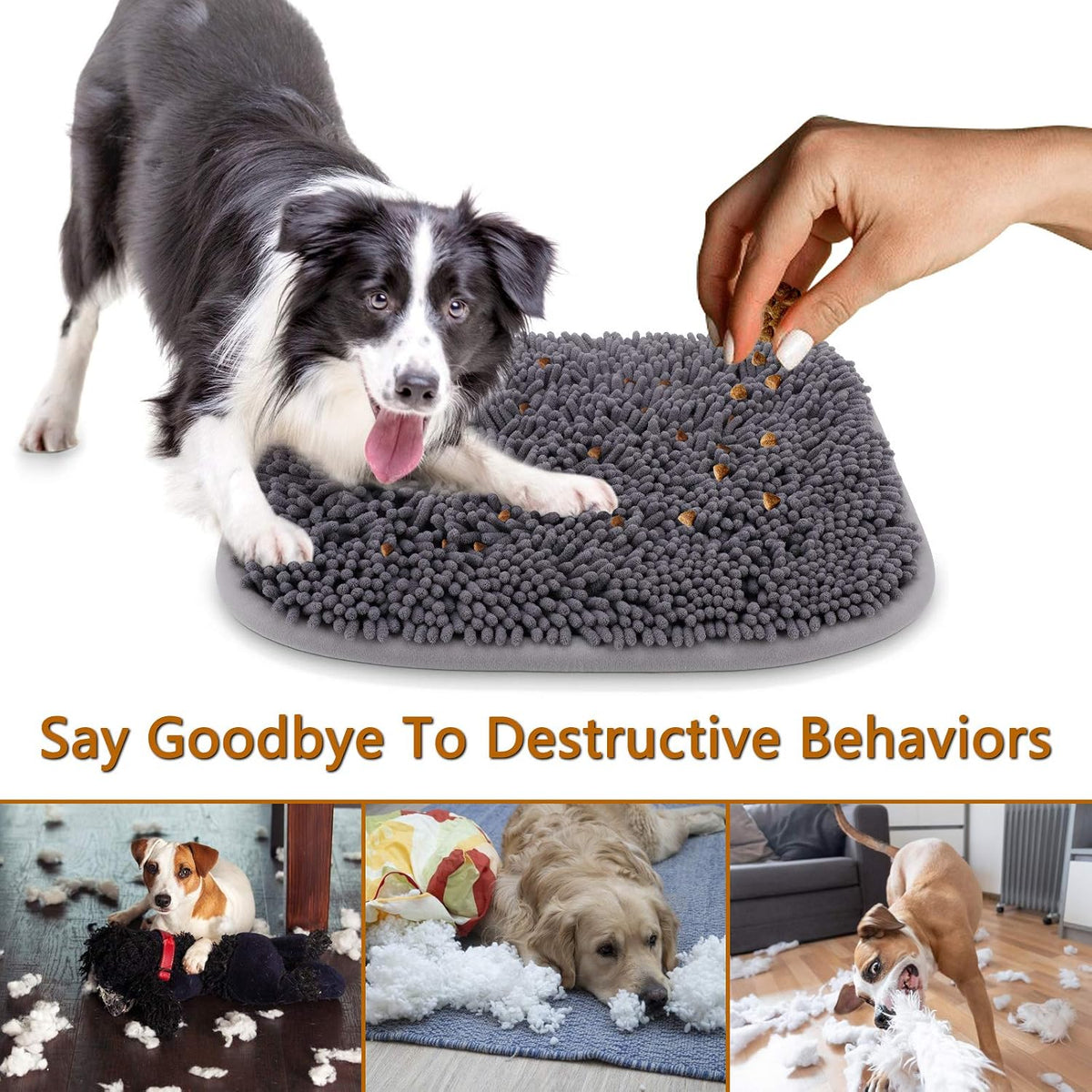 Snuffle Mat for Dogs, Interactive Puzzle Toys Feeding Games for Pets – Essentials for Dogs - 17'' x 21'' - image 4