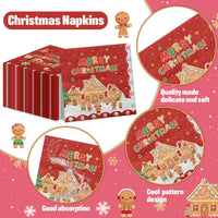 100Pcs Butterfly Napkins, Fairy Napkin - Christmas Gingerbread - image 3