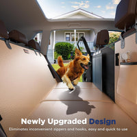 FURTIME Dog Car Seat Cover for Back Seat - Brown / For Cars/ SUV/ Small Truck - image 2