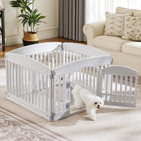 Sweetcrispy Dog Playpen, Plastic Puppy Pet Fence - Basic White / 4 / 24 Inch - image 3