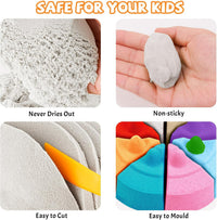 NiToy FlexiSand 11lbs Toy Sand 5 Colors Self-Sticking Non-Toxic - White - image 2