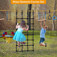 Climbing Cargo Net 49" x 77" Heavy Duty Climbing Rope Net for Outdoor - Black / 30" x 75" - image 3