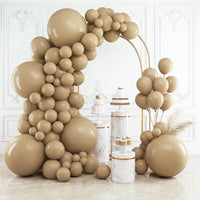 RUBFAC Balloons Black Balloon Arch for Black Birthday Decorations - Vanilla Brown