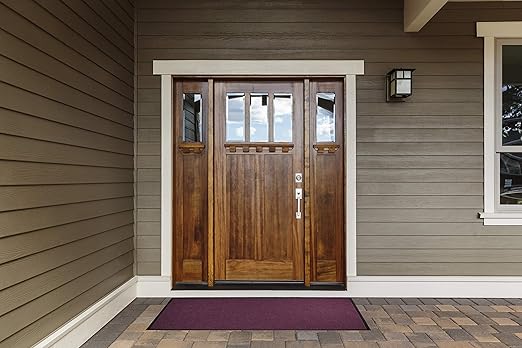 M+A Matting WaterHog Diamond | Commercial-Grade Entrance Mat with Rubber Border – Indoor/Outdoor, Quick Drying, Stain Resistant Door Mat (Navy, 4' x 8')