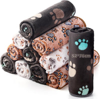 Tegeme 12 Pcs Puppy Blanket for Litter Dog Cat - Dark Gray, White, Camel / 30 x 20 Inch