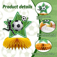 10 Pcs 80s Party Decorations, 1980s Table Honeycomb Centerpieces – Fun for Kids & Family - Soccer Style - image 3