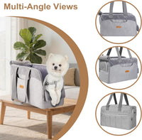 Dog Purse Carrier for Small Dogs Cats Rabbits Up to 12lbs - Grey-Furry - image 4