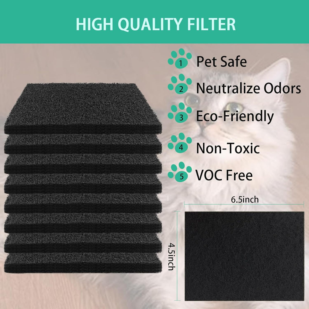 8Pcs Carbon Filters Compatible with LR 4 - 0.5IN VN Filters - image 2