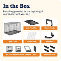 LifeStages by MidWest 36-Inch Double Door Crate, M-L Breeds - Double Door / Fits 48-inch Crate - image 4