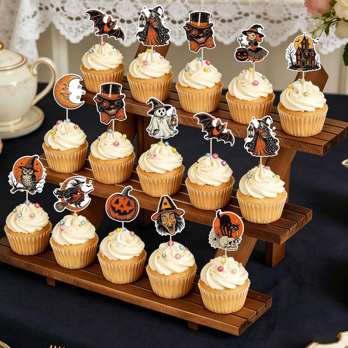 Rsstarxi 24 Have a Killer Birthday glitter horror cupcake toppers - view 37