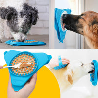 Lick Mat for Dogs with Suction Cups, XL, Blue - 2-Pack XL & Small - image 4