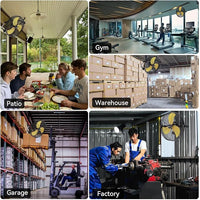 14 Inch Wall Fan Pro Series - Waterproof Motor High Velocity Wall Mount Fans for Commercial, Residential, Warehouse, Covered Patio, Shop, Garage, Barn 3 Speed 3000 CFM UL Safety Listed