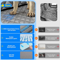 Dog Car Seat Cover for Back Seat - Grey / L - For Cars/SUV/ Sedans/MPV - image 3