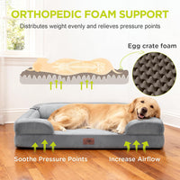 Waterproof Orthopedic Dog Bed for Extra Large Sized Dogs – Essentials for Dogs - X-Large(42"L x 30"W x 9"Th) / Grey - image 2