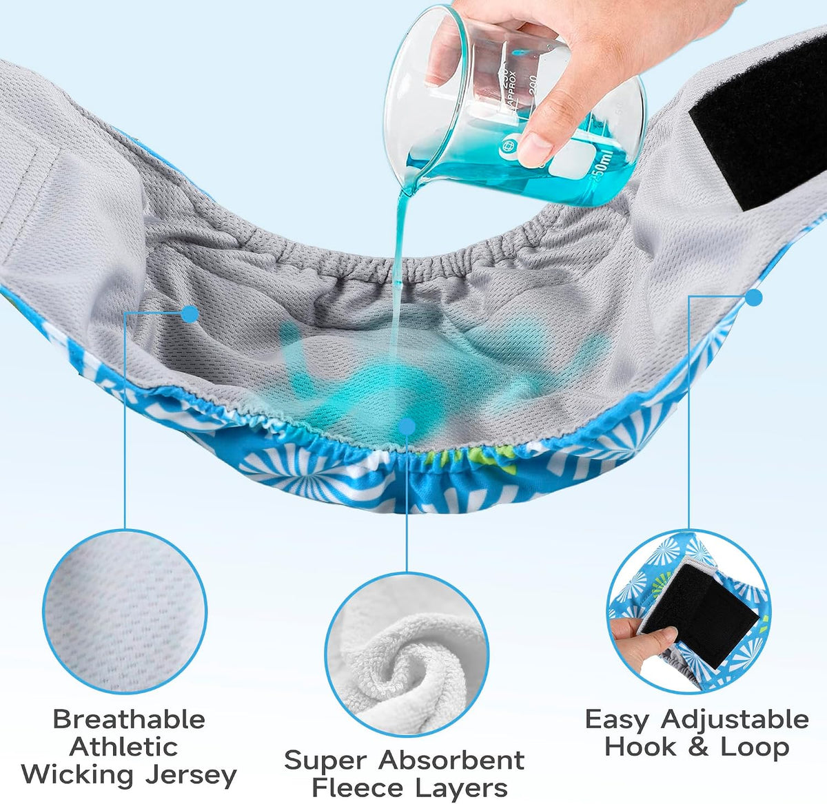 Tuiskusa Male Dog Diapers - Stripes / Large - image 2
