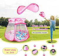 DISHIO Ball Pits with 50 Balls - Pink-with Star Lights - image 4