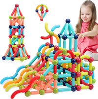 COUOMOXA Magnetic Building Blocks STEM for Toddlers: 74pcs Montessori - 42 PCS