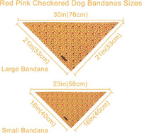 Summer Dog Bandana, UP URARA PUP Strawberry Triangle Bid Scarf for Medium Large Dogs, Cotton - Hedgehog Mushroom B / S - image 4