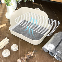 Rabbit Litter Box, Bunny Litter Box, Guinea Pig Potty Trained - White - image 4