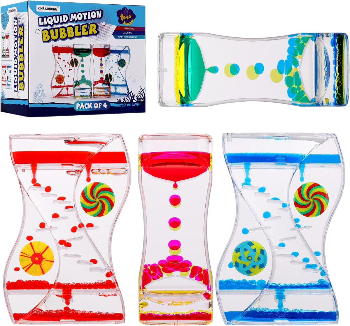 XINBAOHONG Liquid Motion Bubbler Sensory Toy for Kids and Adults