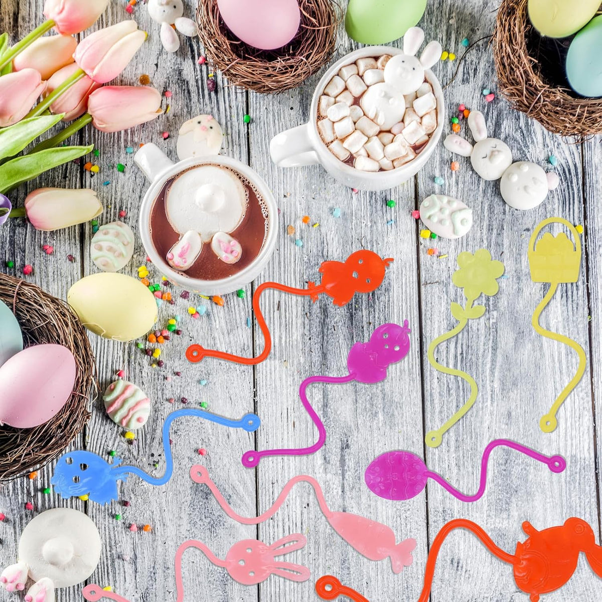 24 Pack Halloween Sticky Hands Toys - Easter Sticky Hands with Eggs 24 - image 4